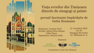 Seară de istorie vie la Sinagoga din Cetate. O călătorie în memoria orașului, cu Getta Neumann