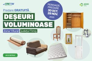 Campanie trimestrială de colectare a deșeurilor voluminoase cu predare gratuită în Zona 1 Rural Timiș – RETIM & ADID