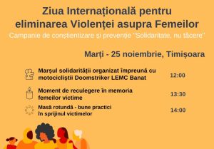„Solidaritate, nu tăcere” la Timișoara: marș și dezbatere de Ziua Eliminării Violenței asupra Femeilor