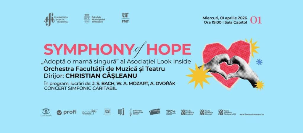 Concert caritabil la Filarmonica Banatul: „Symphony of Hope” pentru sprijinirea mamelor singure