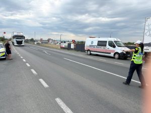 Septuagenar prins cu 128 km/h, pe DN6. Poliția a dat 164 de amenzi în câteva ore