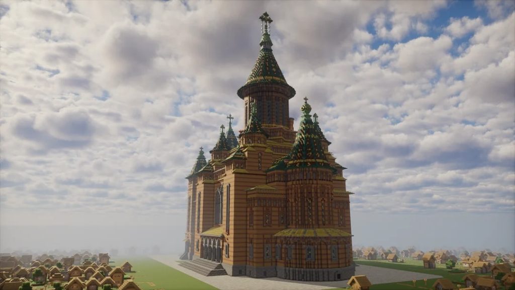 Catedrala Mitropolitană din Timișoara a ajuns în Minecraft. Un youtuber român a recreat-o piesă cu piesă