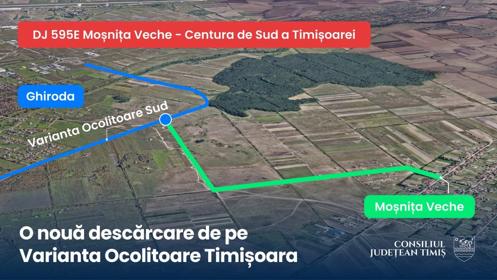Încep lucrările la a treia descărcare de pe Centura de Sud spre Moșnița. Drumul va fi gata în șase luni