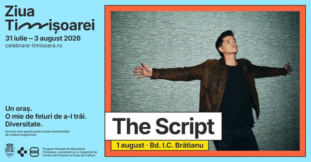 The Script cântă la Ziua Timișoarei. Ce nu trebuie ratat sâmbătă la City Celebration