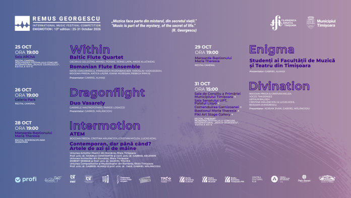 Cinci premiere mondiale, în cinci locuri din Timișoara. Festivalul „Remus Georgescu” revine cu muzică contemporană Cinci premiere mondiale, în cinci locuri din Timișoara. Festivalul „Remus Georgescu” revine cu muzică contemporană